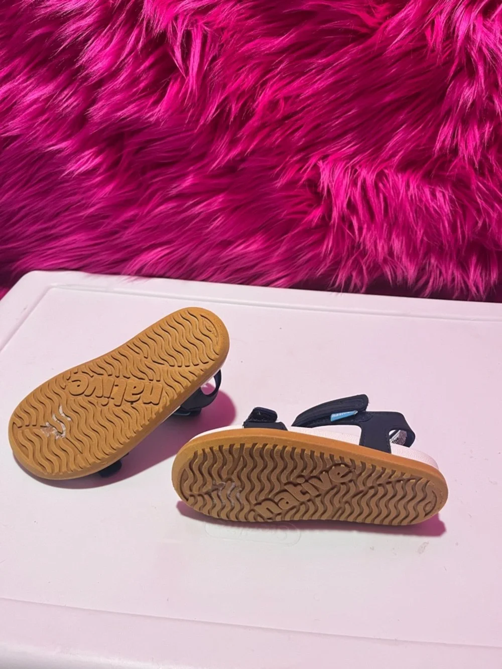 Kids Navy Blue Strappy NATIVE Sandals